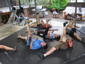 6.00 AM class loosens up after the WOD